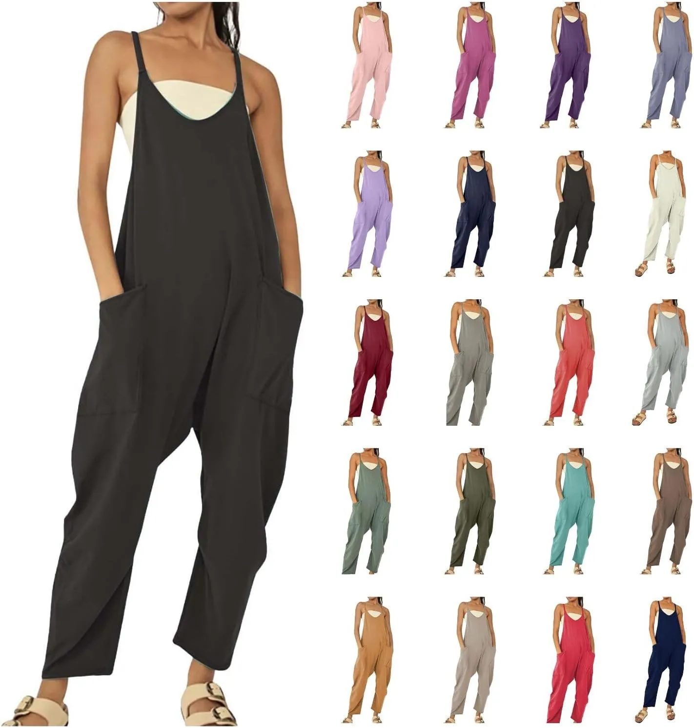 2025 Maternity Comfy Jumpsuits Plus Size Baggy Garden Overalls Summer Beach Vacation Casual Loose Fit Sleeveless Rompers