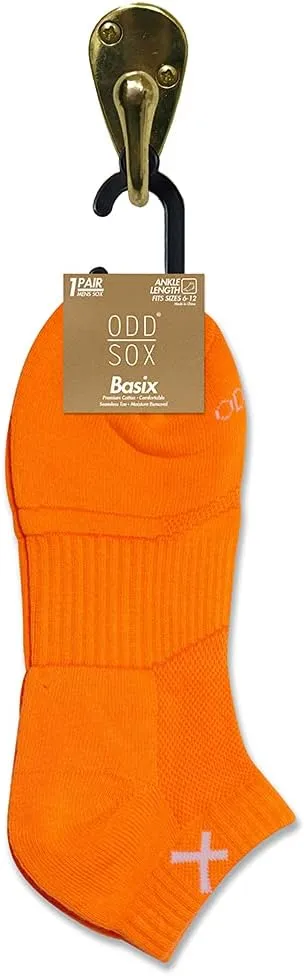 Basix, Ankle High Socks, Vibrant Colors, Knit Cotton, Comfortable Fit