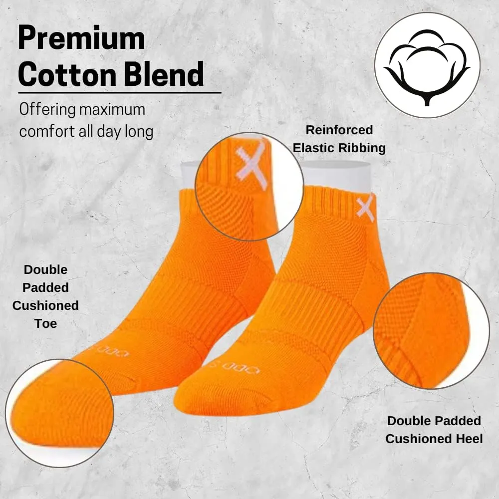 Basix, Ankle High Socks, Vibrant Colors, Knit Cotton, Comfortable Fit