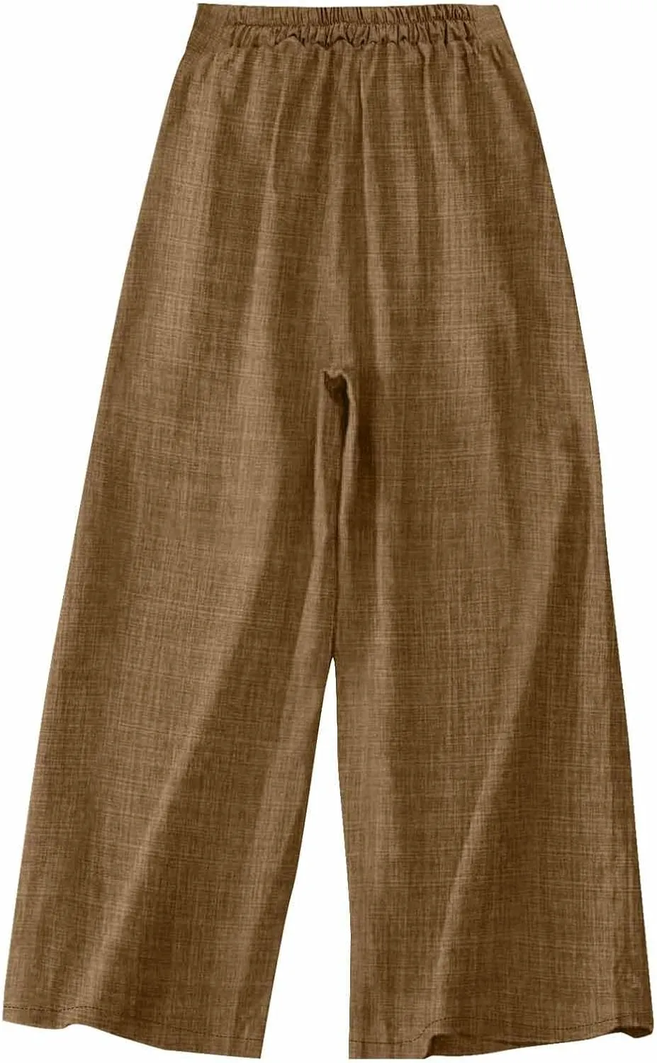 Bidobibo Linen Pants for Women Loose High Waisted Palazzo Pants Belted Wide Leg Trousers with Pockets Summer Beach Trousers