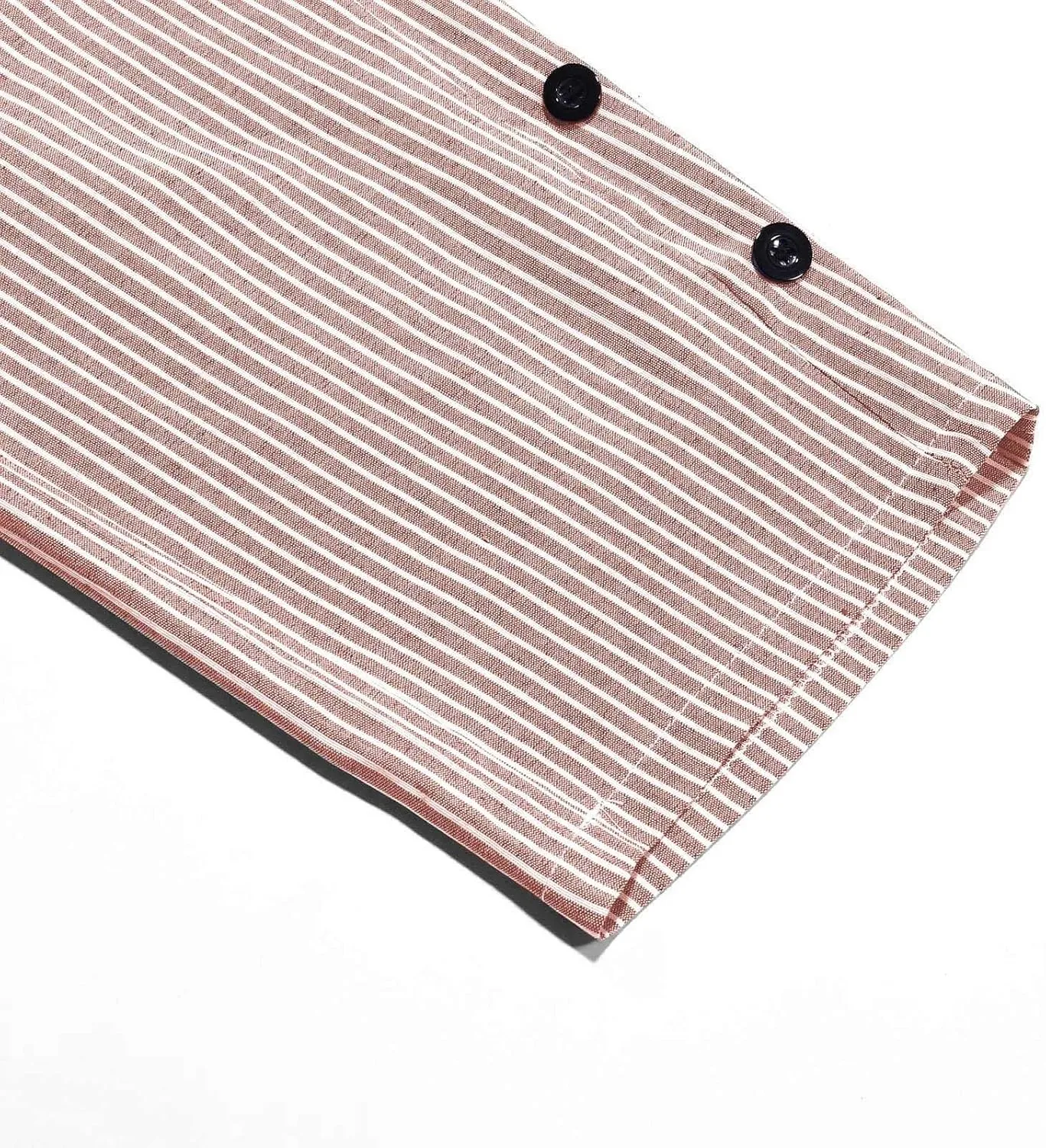 Bidobibo Women's Linen Pants with Pockets Casual Side Button Pants for Women Casual Striped Pants Summer Beach Trousers