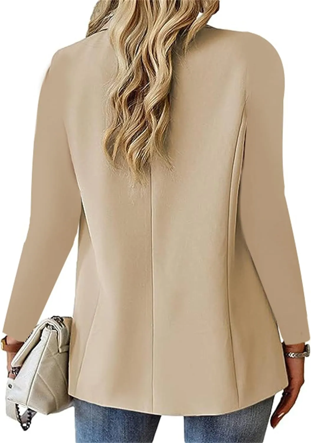 Blazers for Women Business Casual Lightweight Office Work Suit Jacket Elegant Lapel Long Sleeve Blazer with Pockets