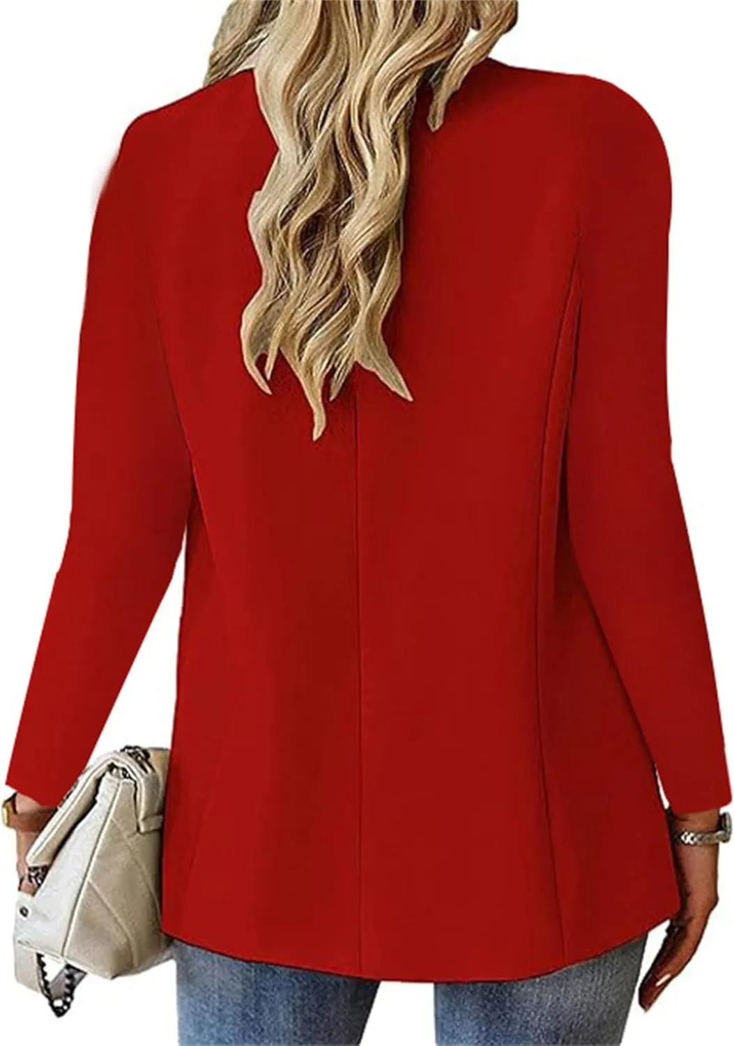 Blazers for Women Business Casual Lightweight Office Work Suit Jacket Elegant Lapel Long Sleeve Blazer with Pockets