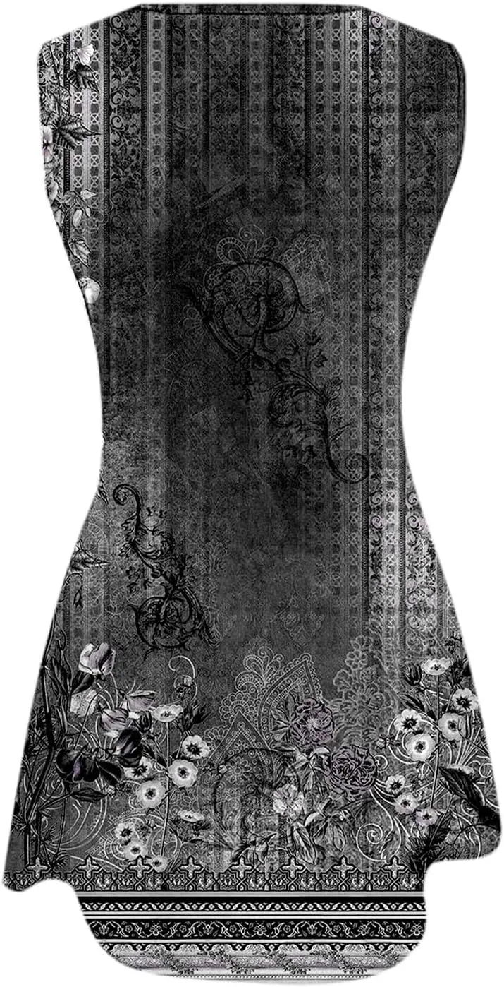 Boho Dresses for Women 2025 Womens with Pockets Summer Casual Tank Dress Sleeveless Midi Beach Dress Womens Cotton