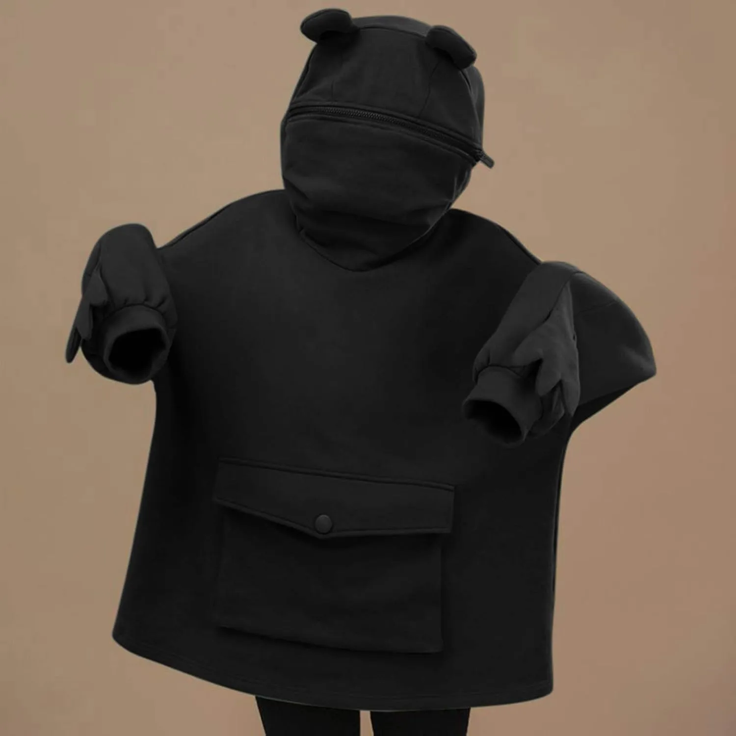 Boys Girls Frog Hoodie Kids 3D Sweatshirt Zipper Mouth Pullover Hooded with Front Pocket Toddler Plain Shirts for Girls