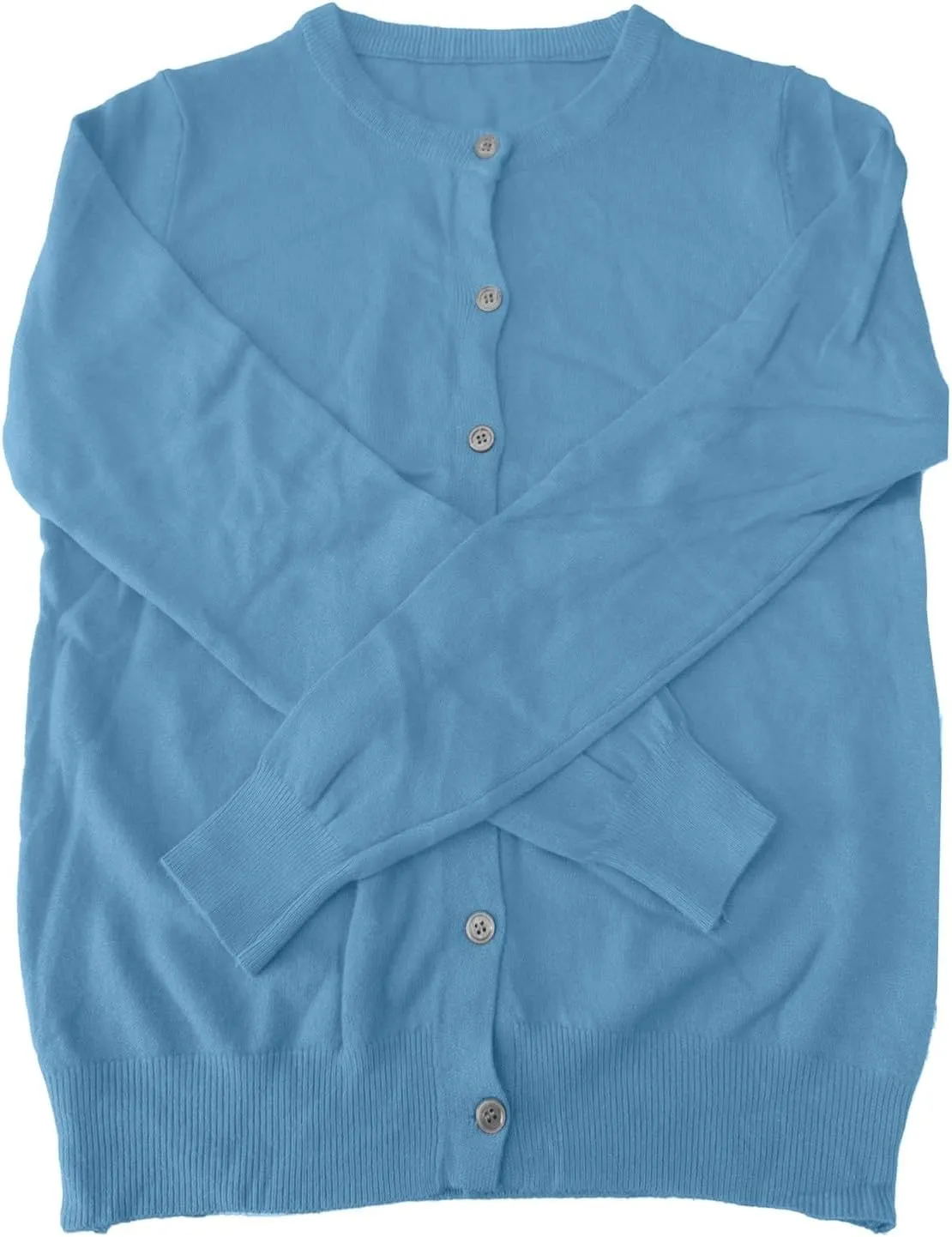 Cardigan Sweaters for Women Trendy Long Sleeve Crewneck Button Down Cashmere Sweaters Loose Lightweight Knit Sweater