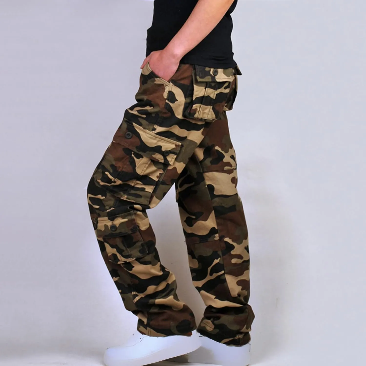 Cargo Pants for Men Casual Lightweight Work Pants Relaxed Fit Tactical Pant Jogger Classic Fit Multi Pockets Pants