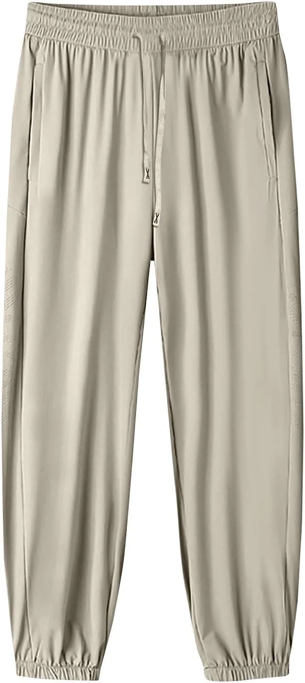 Casual Pants for Women Summer Elastic Waist Dress Pants with Pockets Lounge Baggy Pant Gym Drawstring Trousers