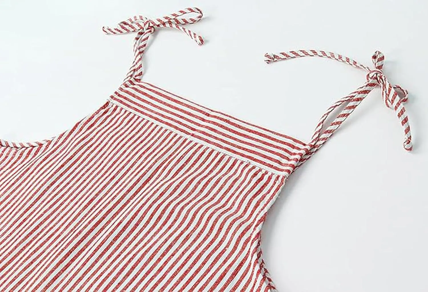 CHARTOU Women Oversized Summer Casual Stripes Cargo Jumpsuit Wide Leg Bib Overall Striped Linen Pants Dungarees Pocket