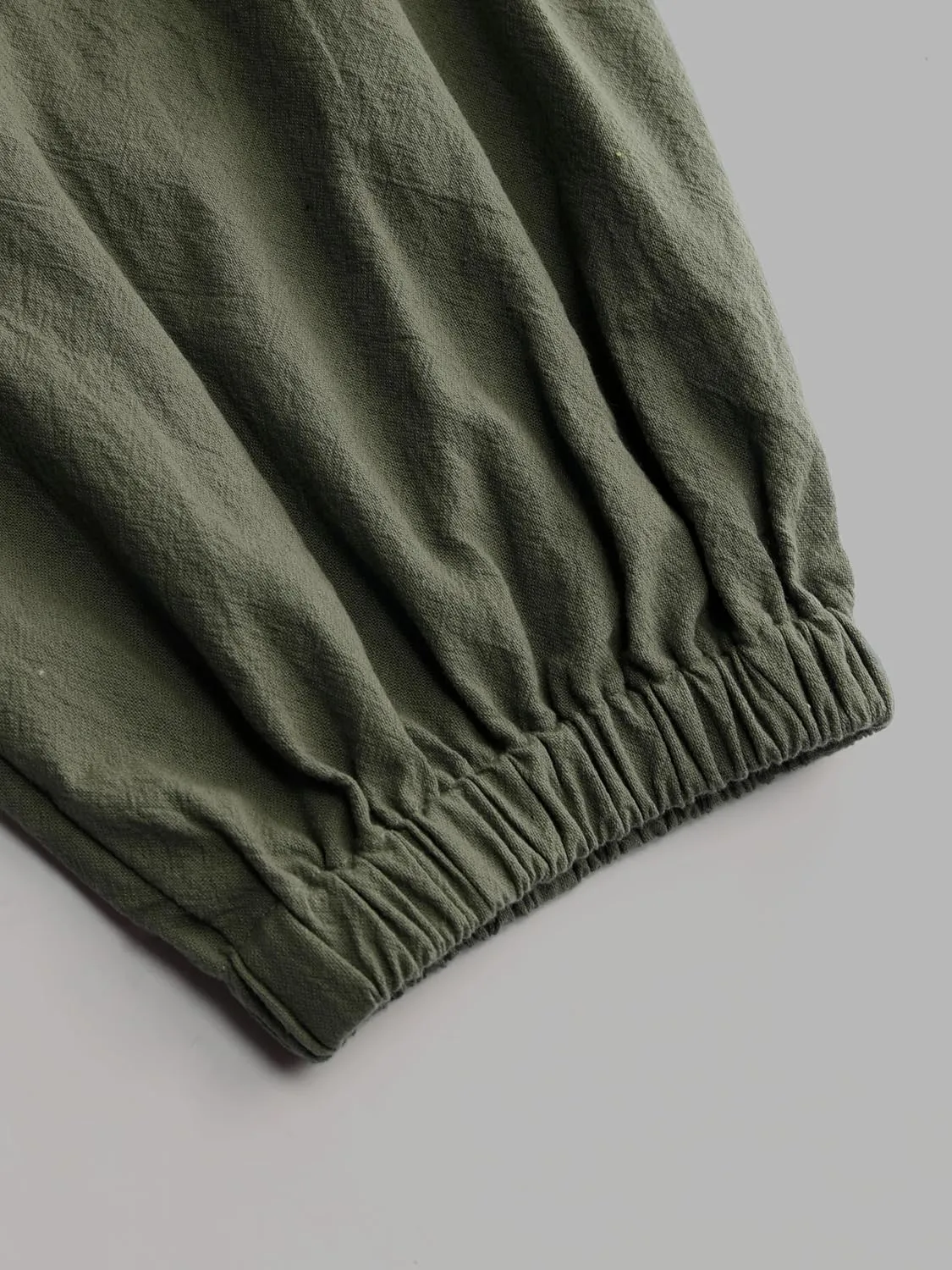 CIDER V-neck Shirred Pocket Jogger Jumpsuit