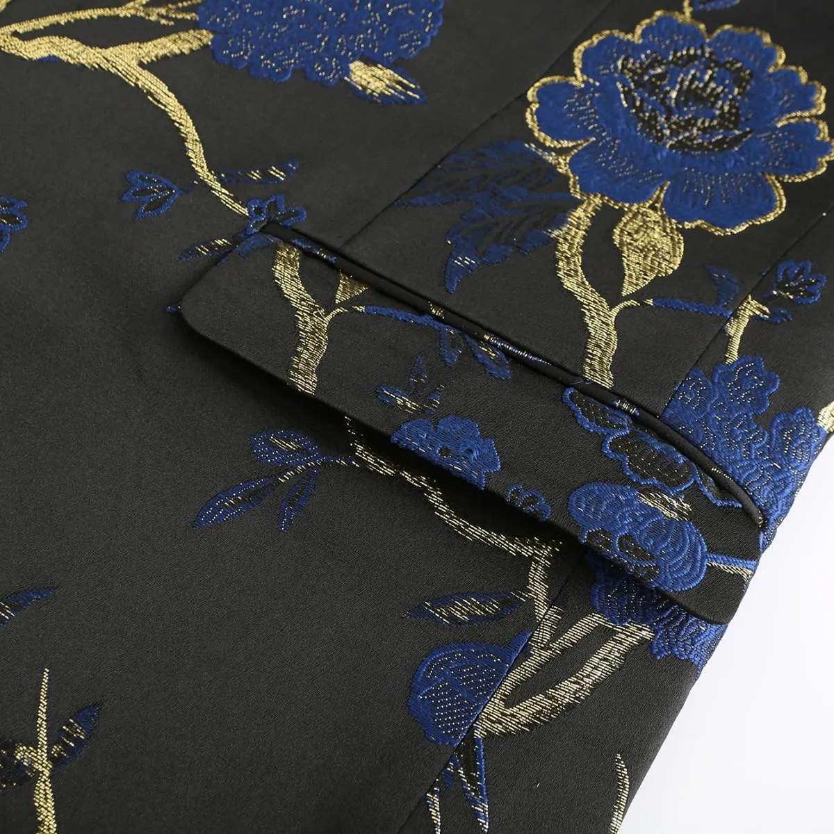Cloudstyle Mens 2 Piece Floral Dress Suit One Button Dinner Tuxedo Jacket & Pants