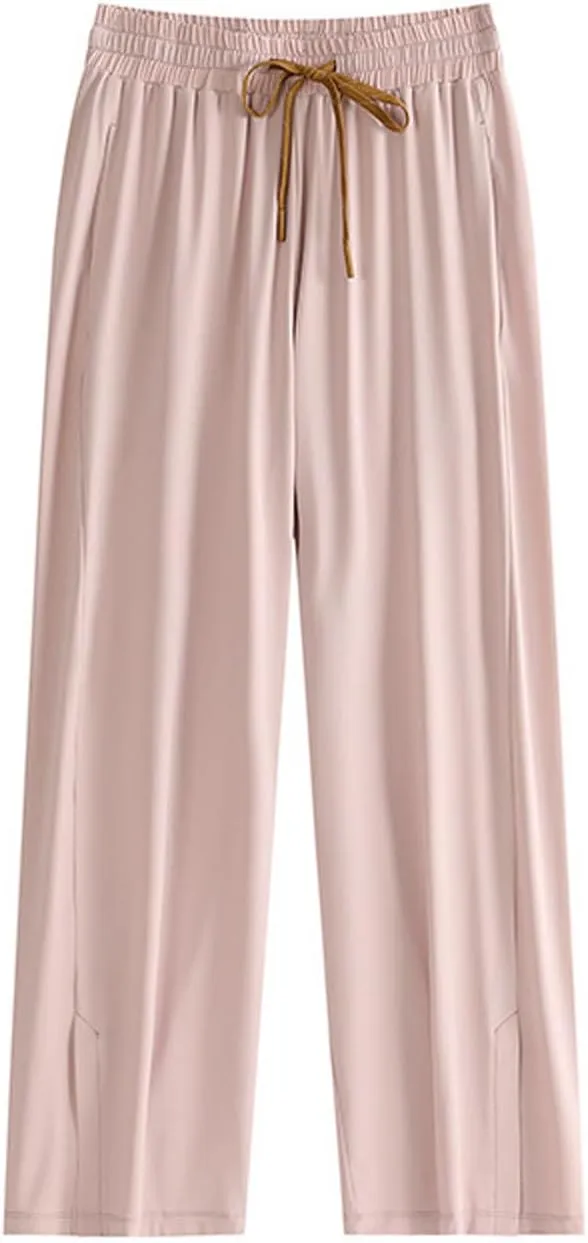 Cool Silk Sweatpants Super Stretch Pants Men's and Women's Casual High Waist Dress Pants for Women Business