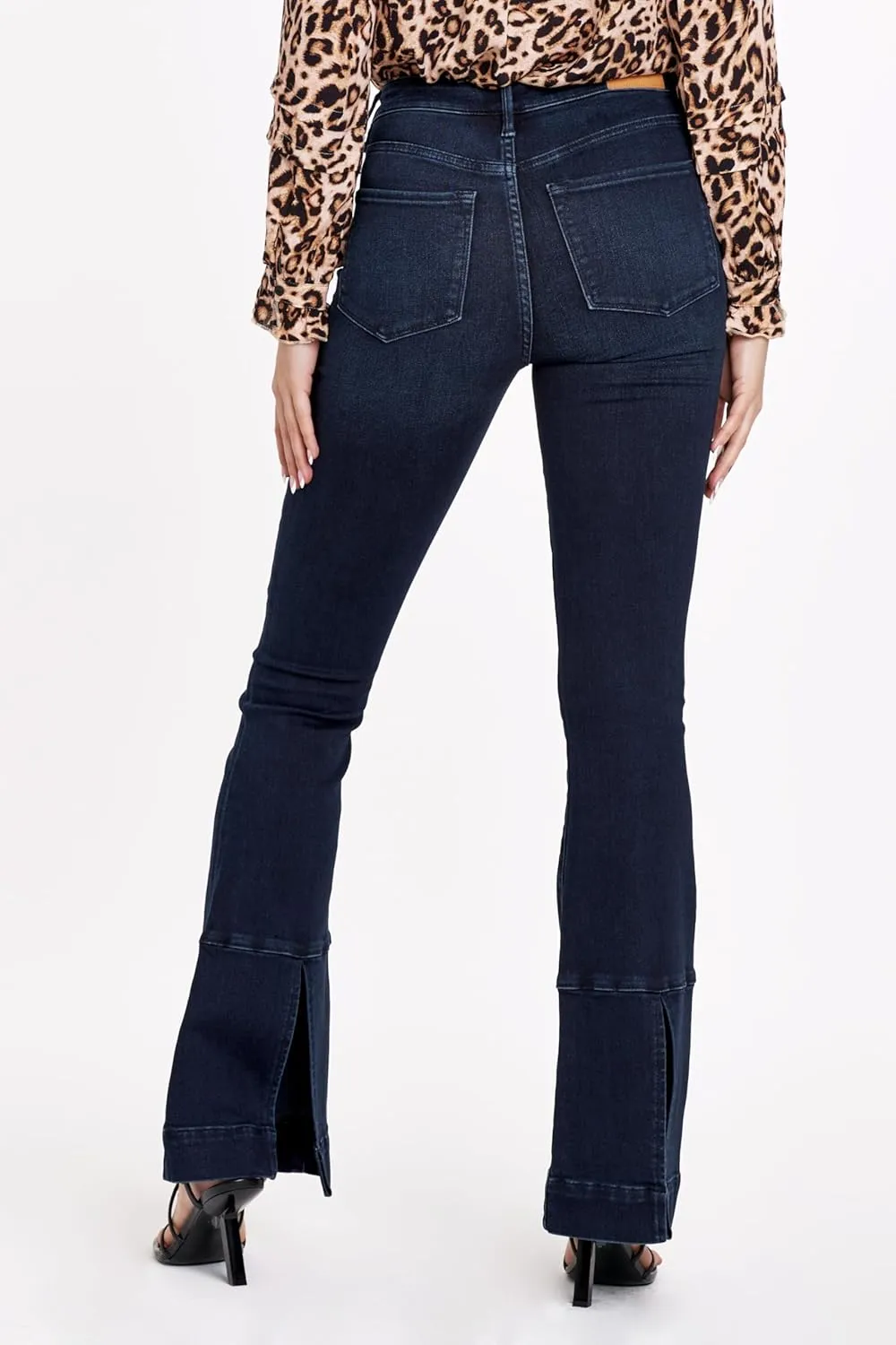 DEAR JOHN Laney Flare Women's Jeans Mid Rise Clean Hem