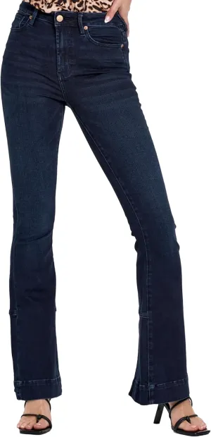 DEAR JOHN Laney Flare Women's Jeans Mid Rise Clean Hem