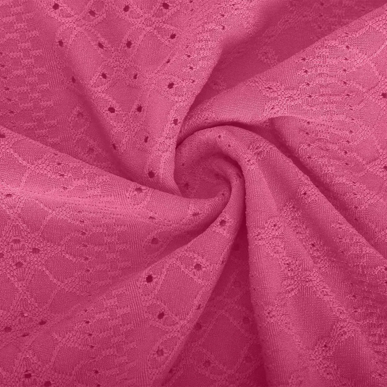 Dresses for Women 2025 Eyelet Sleeveless Crew Neck Hollow Out Sundresses Solid Color Beach Hawaiian Fashion Dress