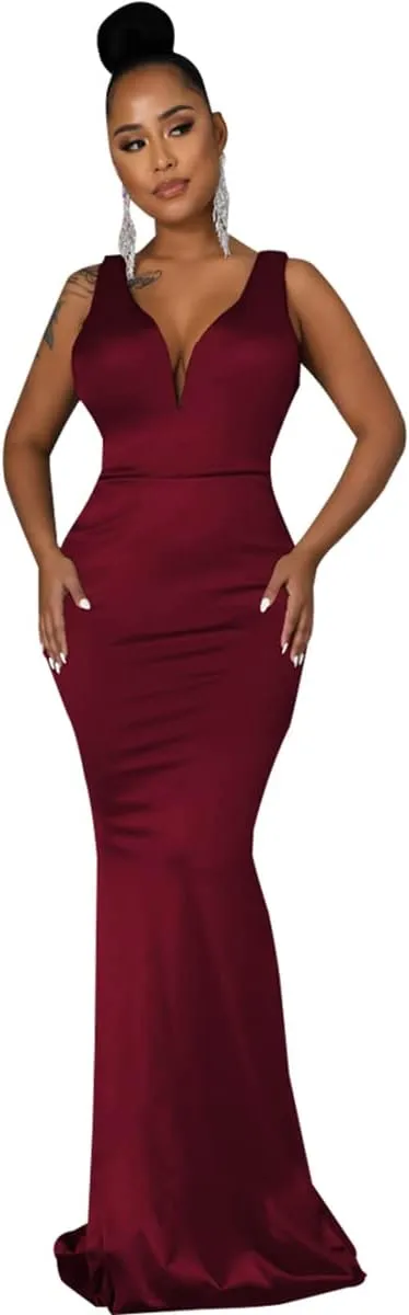 FairyLove Womens Sexy Bridesmaid Formal Evening Gown Dresses Wedding Guest Dress