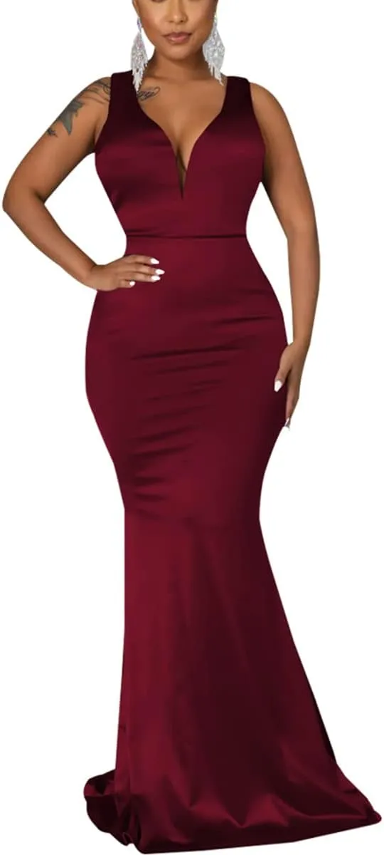FairyLove Womens Sexy Bridesmaid Formal Evening Gown Dresses Wedding Guest Dress
