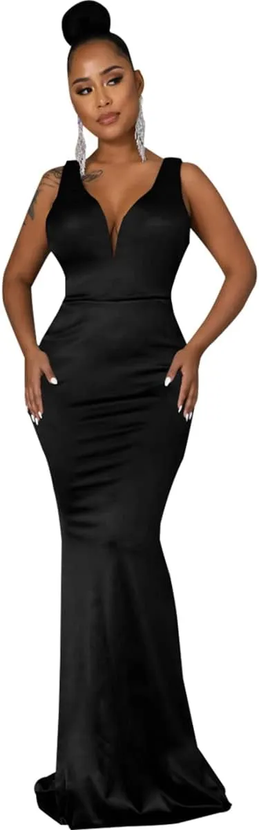 FairyLove Womens Sexy Bridesmaid Formal Evening Gown Dresses Wedding Guest Dress
