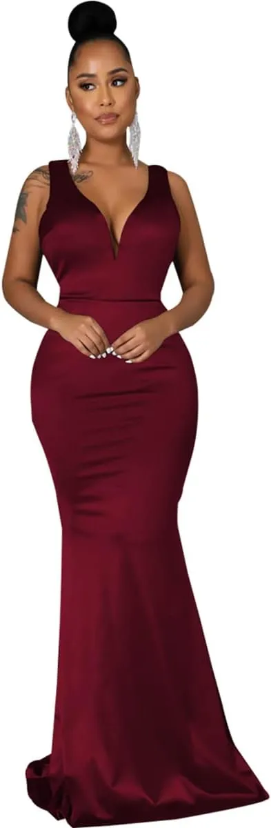 FairyLove Womens Sexy Bridesmaid Formal Evening Gown Dresses Wedding Guest Dress
