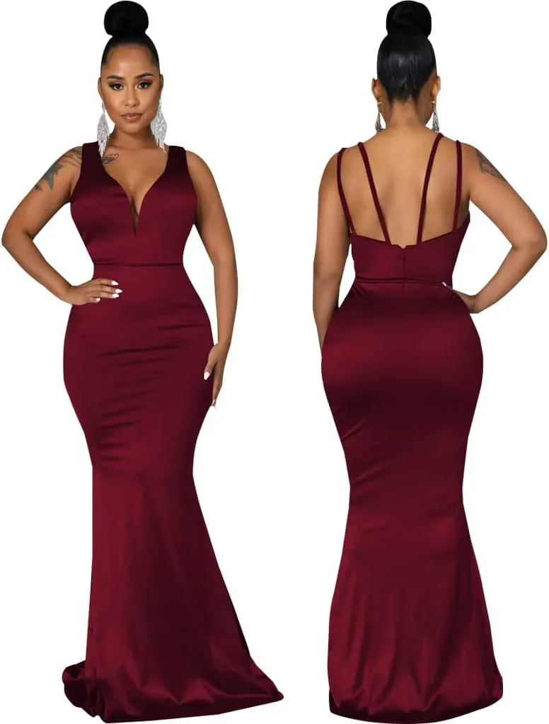 FairyLove Womens Sexy Bridesmaid Formal Evening Gown Dresses Wedding Guest Dress