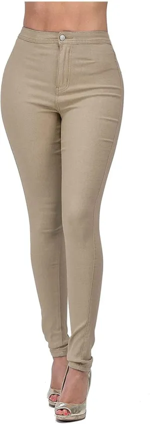 GOKKILRW Womens High Waisted Stretch Jeggings Casual Pull On Butt Lifting Leggings Slim Fit Skinny Jeans Pencil Denim Pants