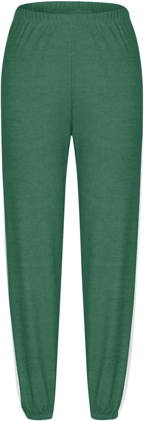 High Waisted Jogger for Women Stripe Side Drawstring Lightweight Workout Sweatpants Athletic Joggers Pants
