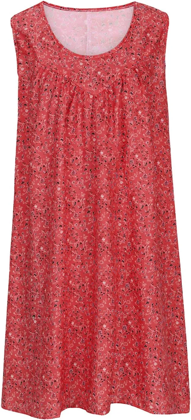 Holiday Dresses for Women 2025 Trendy Floar Print Vacation Sundress Casual Sleeveless Smocked Flowy Hawaii Dress