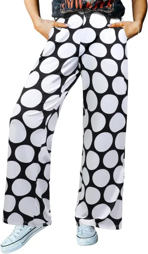 IWOLLENCE Women's Casual Loose Checkered Wide Leg Pants High Waist Straight Lounge Y2K Gingham Trousers Summer