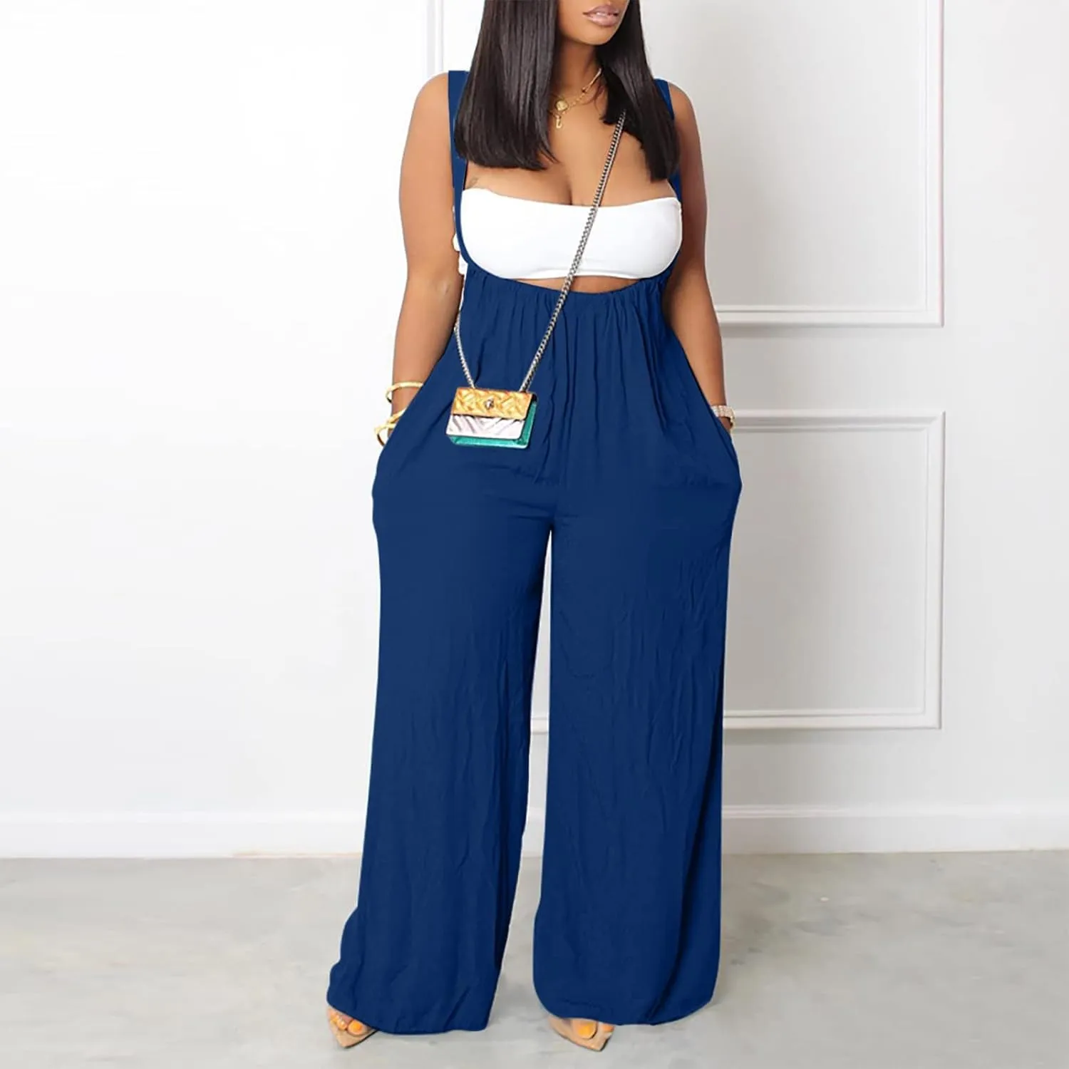 Jumpsuits for Womens Halter V Neck Lace Up Jumpsuit Jumpsuit for Women Jumpsuits for Women Jumpsuits for
