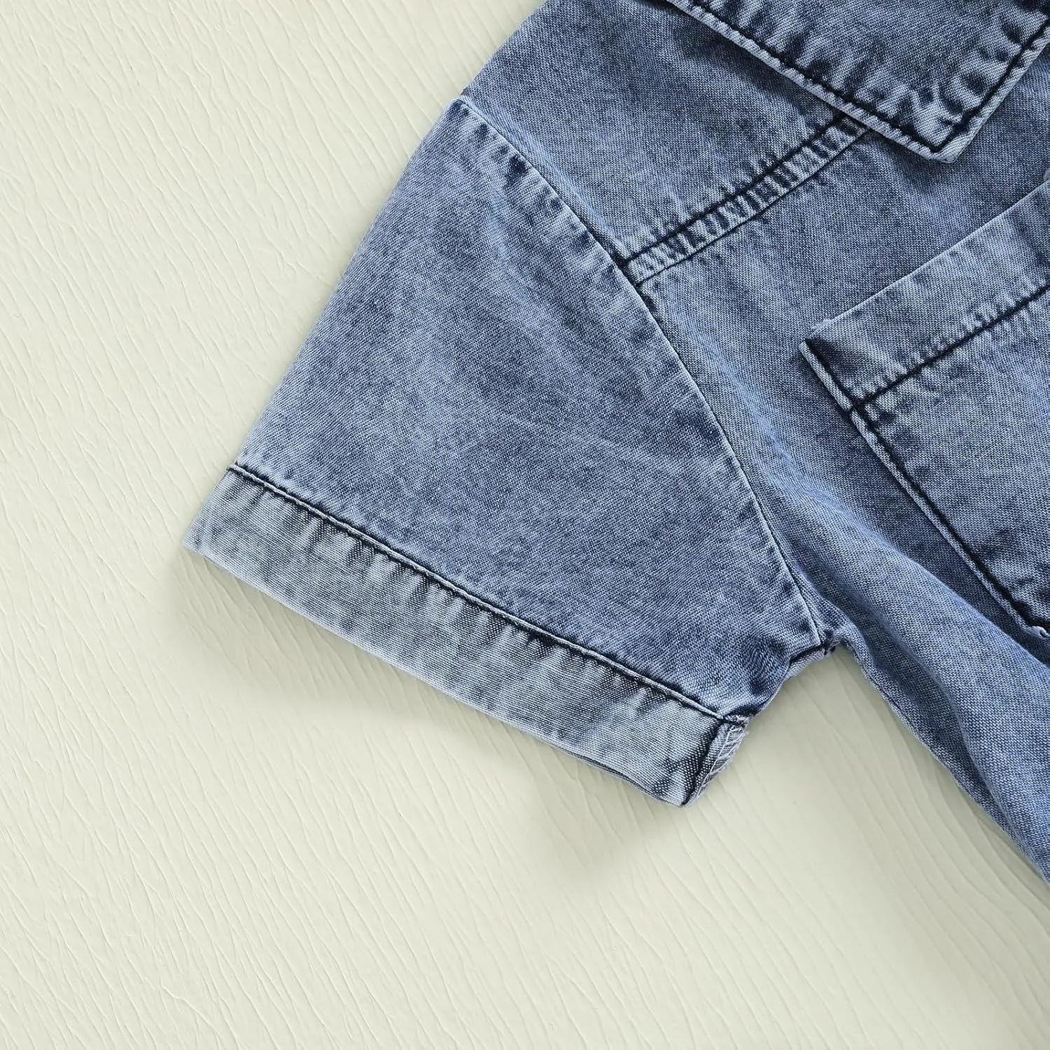 Kids Infant Summer Clothes Toddler Baby Girl Romper Denim Short Sleeve Jumpsuit Shorts One Piece Outfit