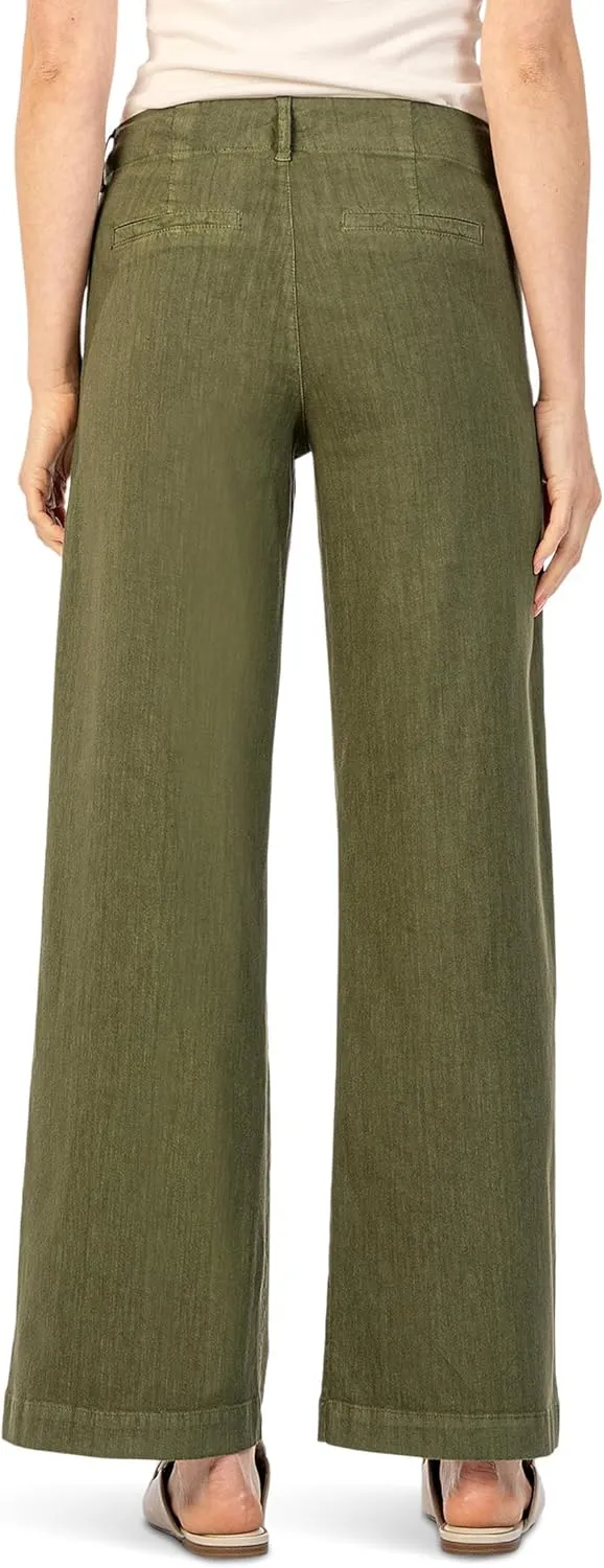 KUT from the Kloth Women's Meg-Linen Wide Leg Pants