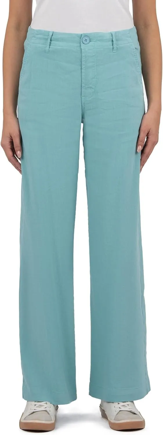 KUT from the Kloth Women's Meg-Linen Wide Leg Pants