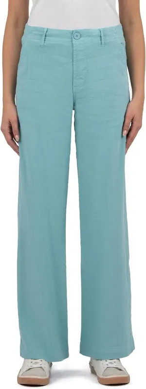 KUT from the Kloth Women's Meg-Linen Wide Leg Pants