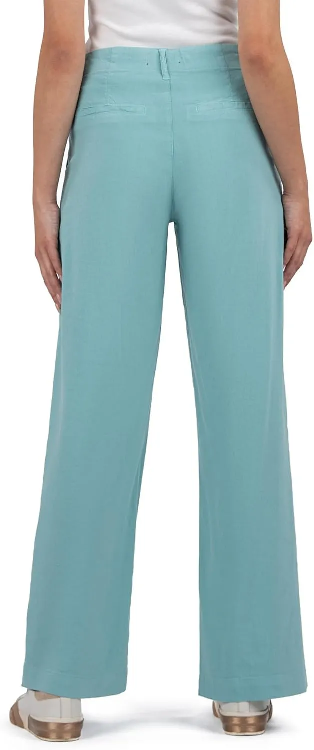 KUT from the Kloth Women's Meg-Linen Wide Leg Pants