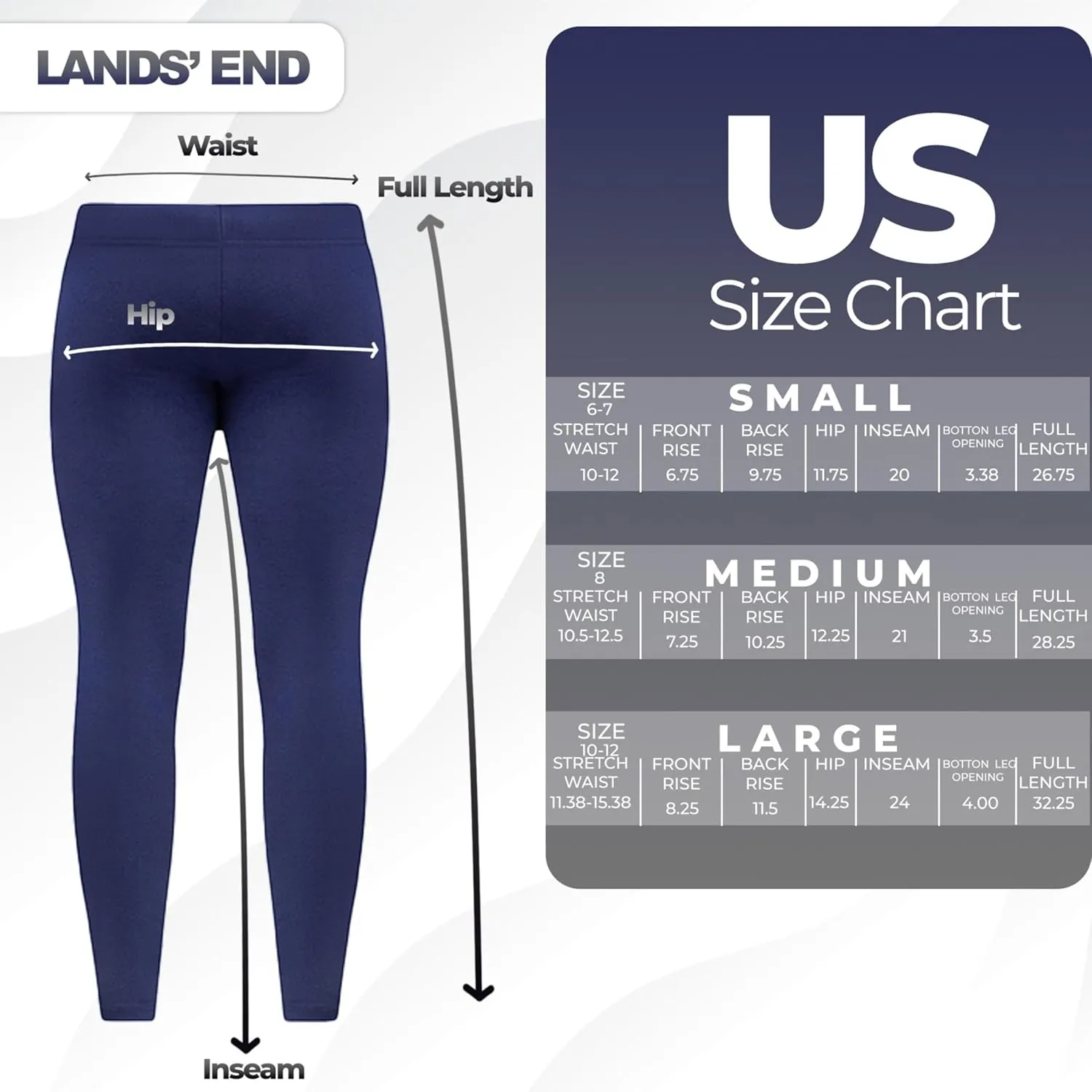 Lands' End Girls Tough Cotton Novelty Leggings