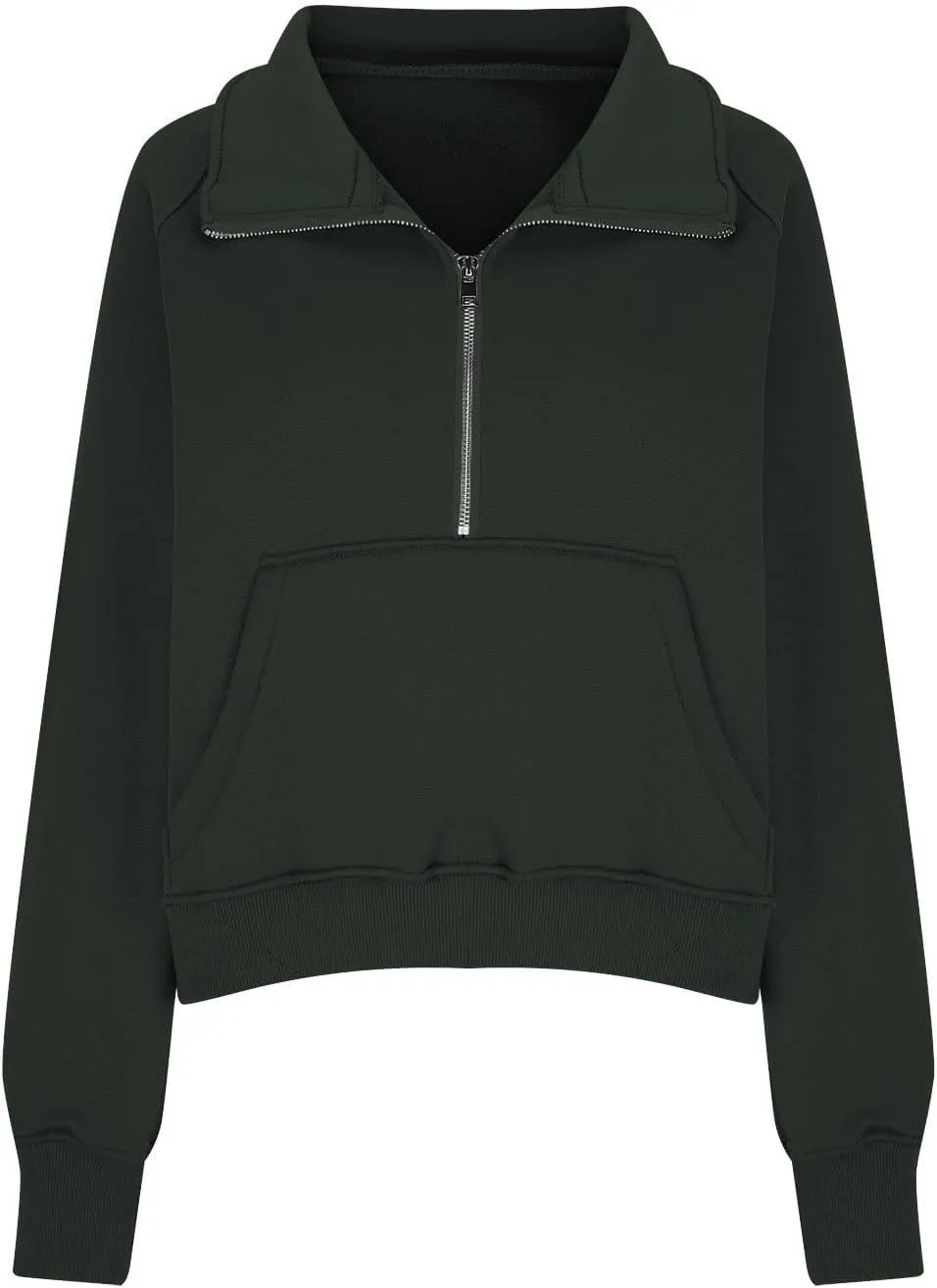 lcziwo Half Zip Sweatshirts Women Oversized Fleece Cropped Pullover Quarter Zipper Fall Outfits 2024 Winter Clothes