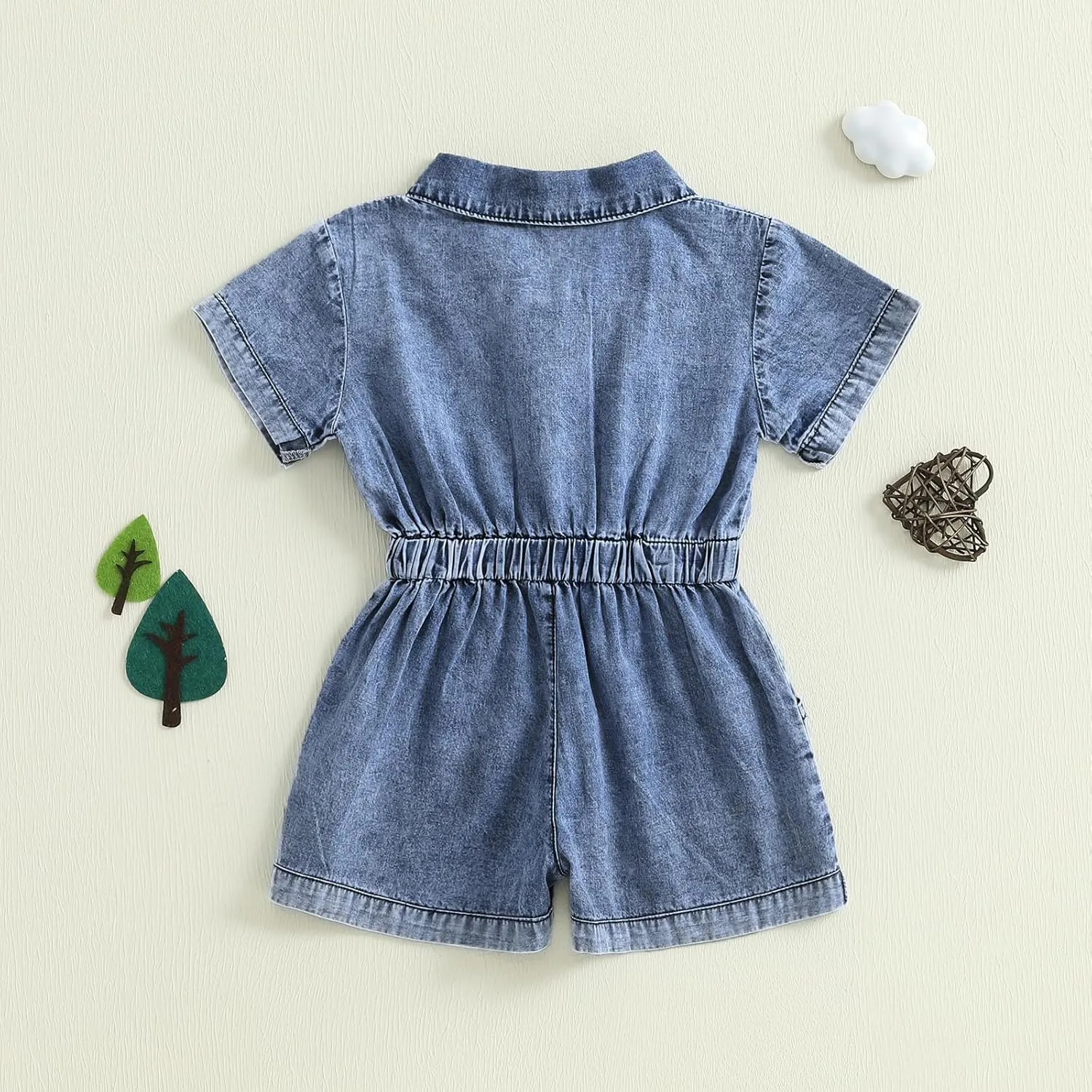 Ledy Champswiin Summer Toddler Girl Jumpsuit Shorts Little Girl Overalls Clothes Baby Jean Romper Jumpsuit One Piece Outfit