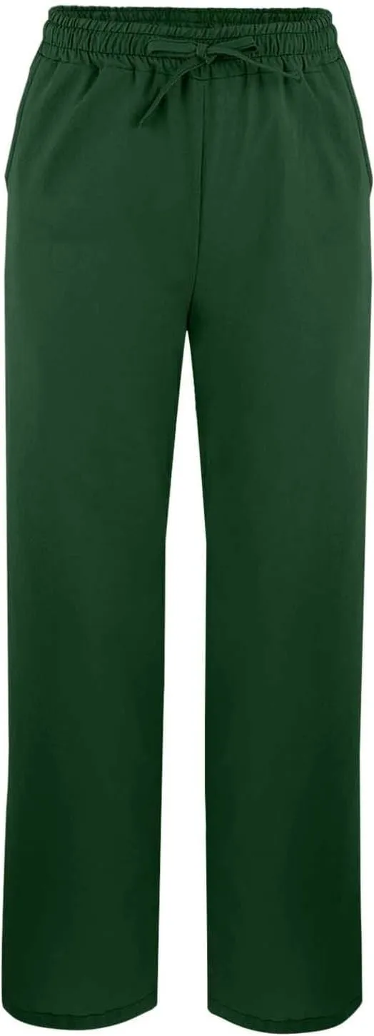 Linen Pants for Women 2025 Summer High Waist Elastic Drawstring Straight Leg Lounge Casual Lightweight Beach Trousers