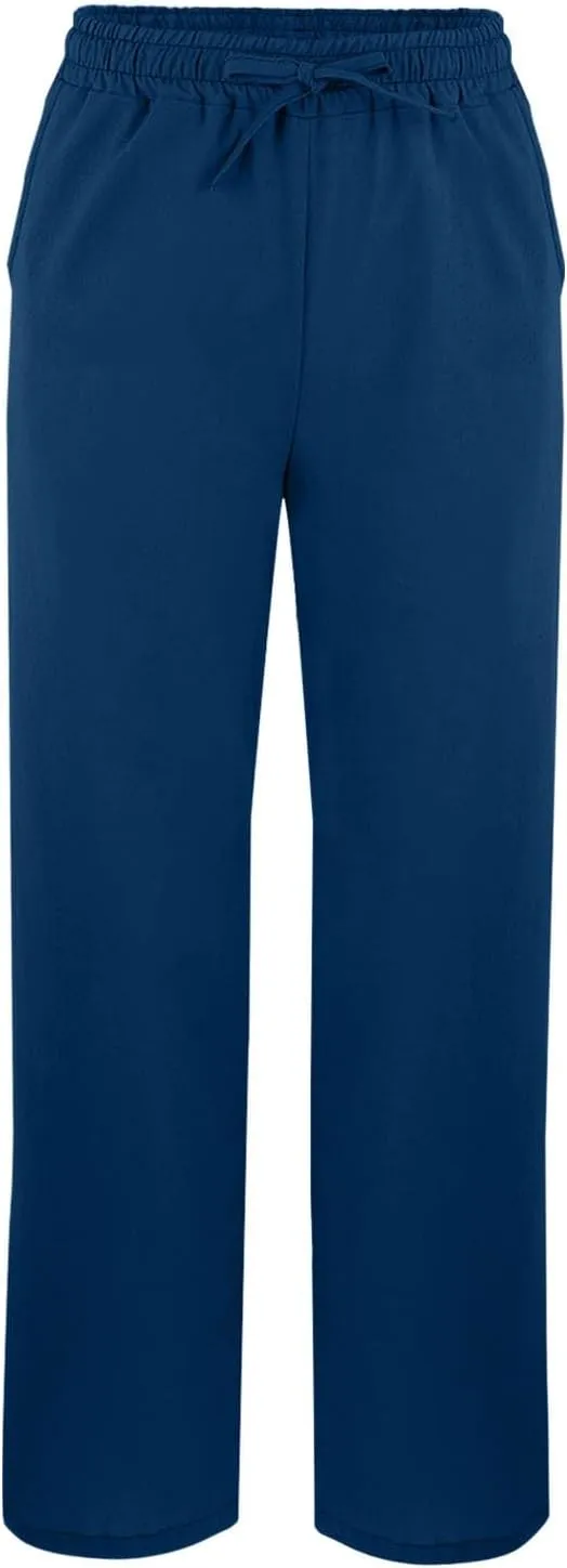 Linen Pants for Women 2025 Summer High Waist Elastic Drawstring Straight Leg Lounge Casual Lightweight Beach Trousers