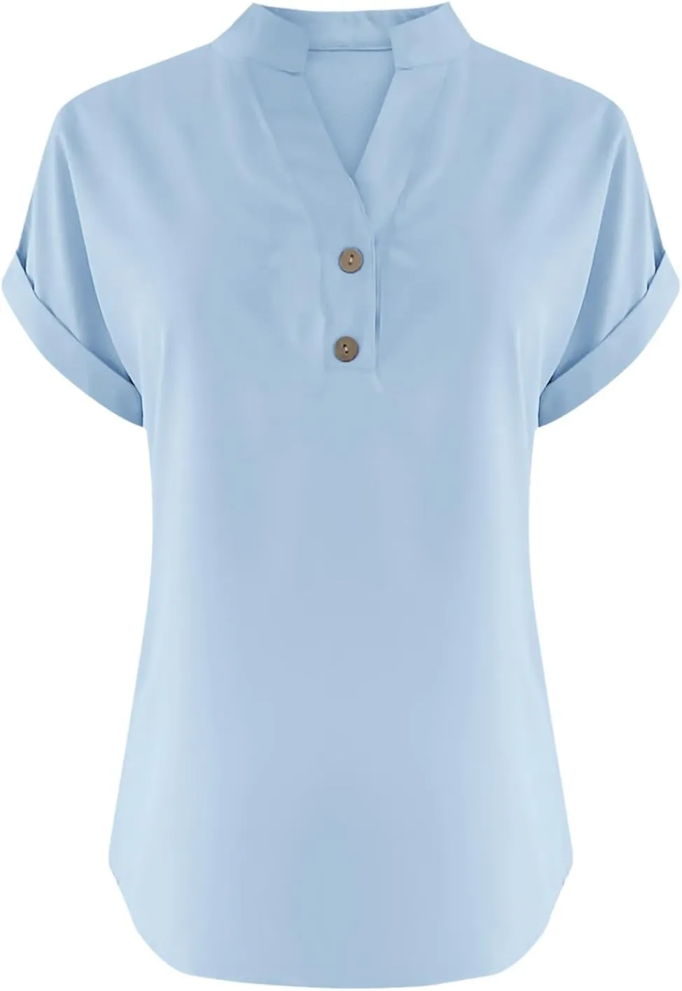 Linen Shirts for Women 2025 Summer Casual Button Down V Neck Short Sleeve Tops Comfy Trendy Business Work Blouses