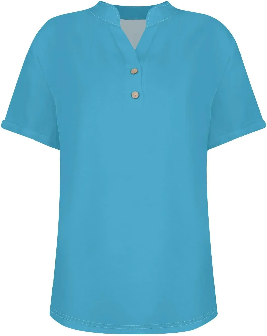 Linen Shirts for Women 2025 Summer Casual Button Down V Neck Short Sleeve Tops Comfy Trendy Business Work Blouses