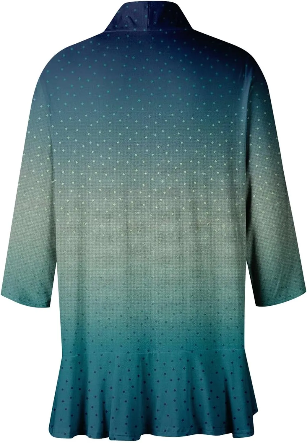 Long Sleeve Kimono for Womens Lightweight 3/4 Sleeve Cardigans Retro Print Jackets Casual Duster Blouse Tops Coat