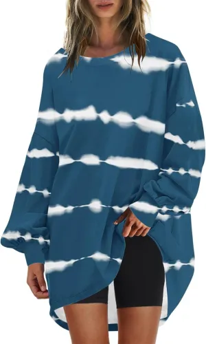 Long Sleeve Shirts for Women Graphic Shoulder Fashion Fall Tops Loose Fit Soft Comfy Shirts