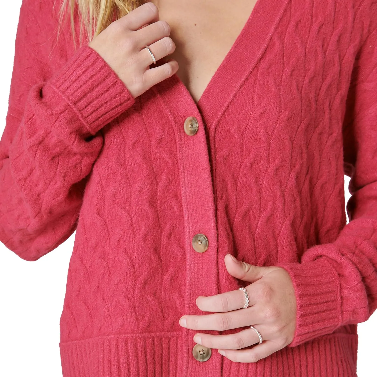Lucky Brand Women's Cozy Cable Stitch Cardigan