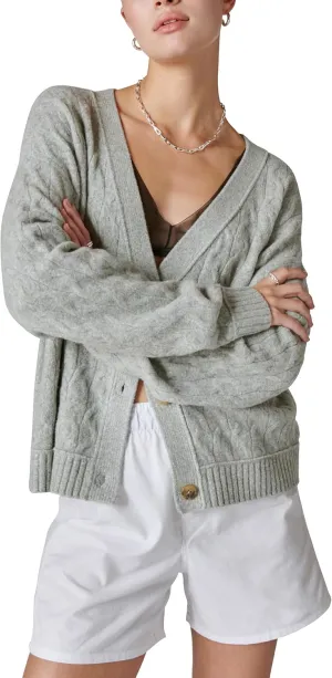 Lucky Brand Women's Cozy Cable Stitch Cardigan