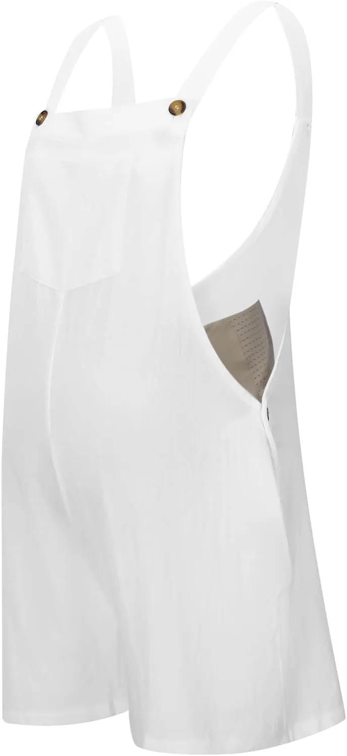 Maternity Jumpsuit,Womens Casual Short Pants Rompers Maternity Overalls Pregnancy One Piece Outfits with Pocket