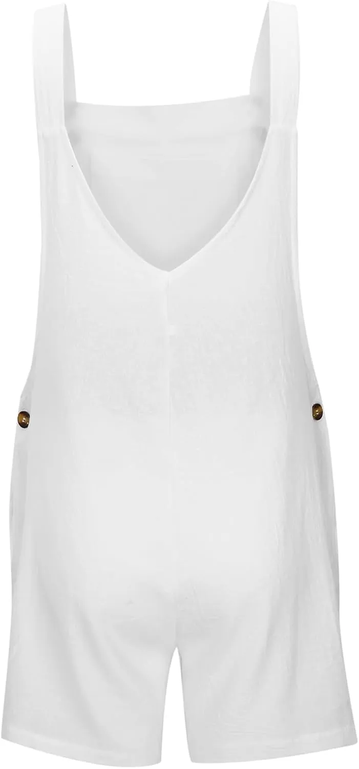 Maternity Jumpsuit,Womens Casual Short Pants Rompers Maternity Overalls Pregnancy One Piece Outfits with Pocket