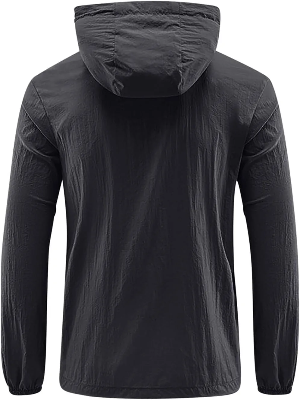 Men Lightweight Windbreaker Jacket Breathable Sun Protective Hoodies Casual Zip Up Hooded Coat for Hiking Golf Travel Fishing
