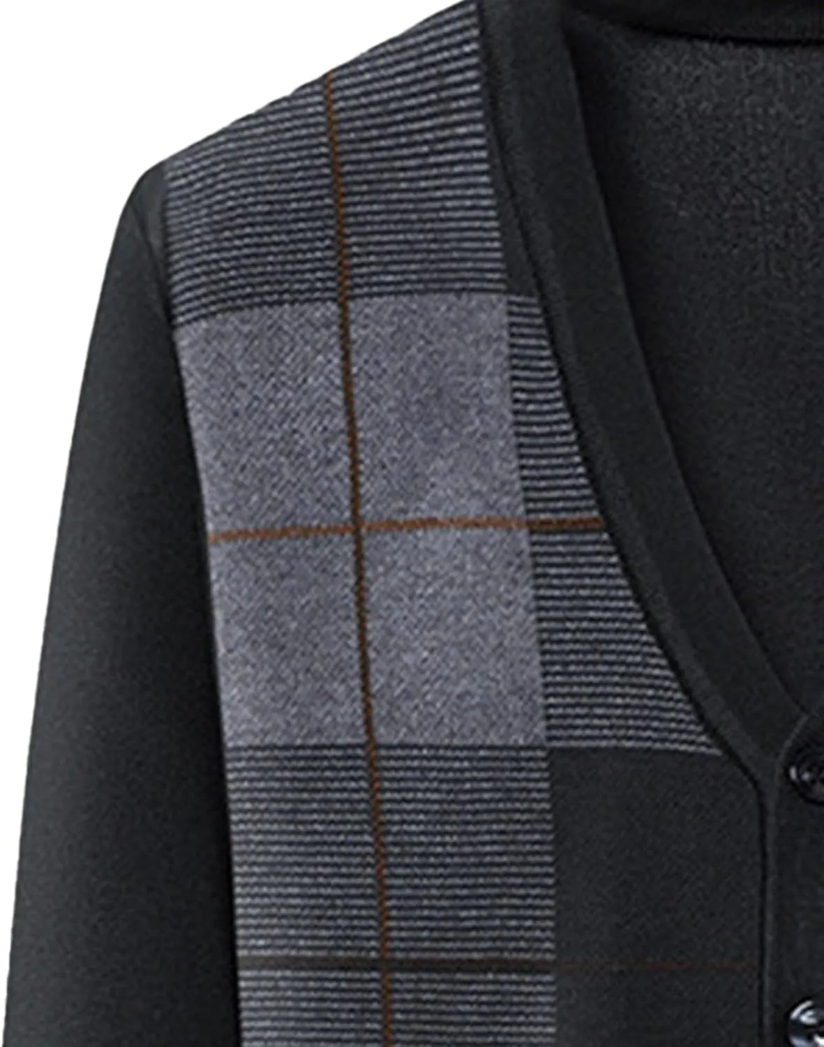 Men's Argyle Knitted Sweater Lightweight Button Down Male Knits Jackets Casual V-neck Knit Sweaters Coat