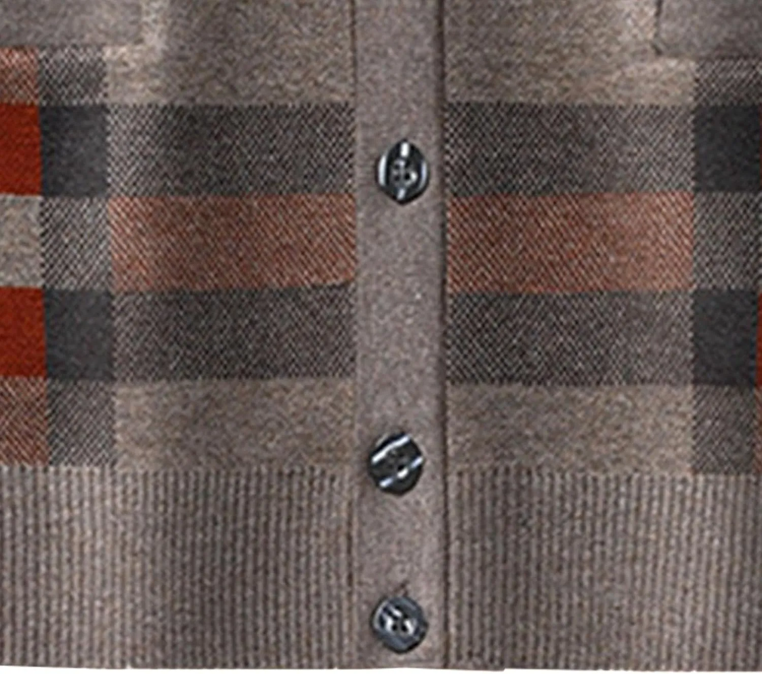 Men's Argyle Knitted Sweater Lightweight Button Down Male Knits Jackets Casual V-neck Knit Sweaters Coat